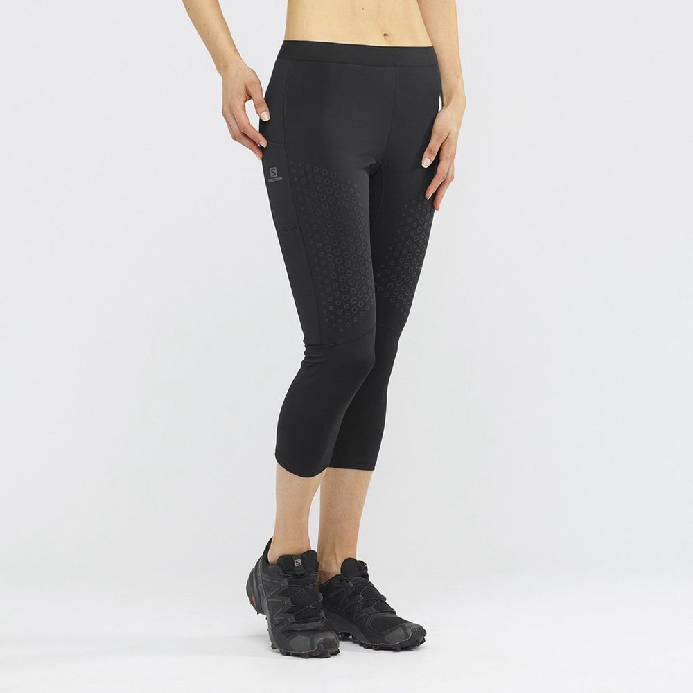 Leggins Salomon Mujer Negras - Salomon Argentina SUPPORT MID ,764219-JCH